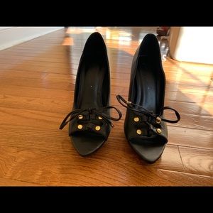 Nasty gal black toeless heels